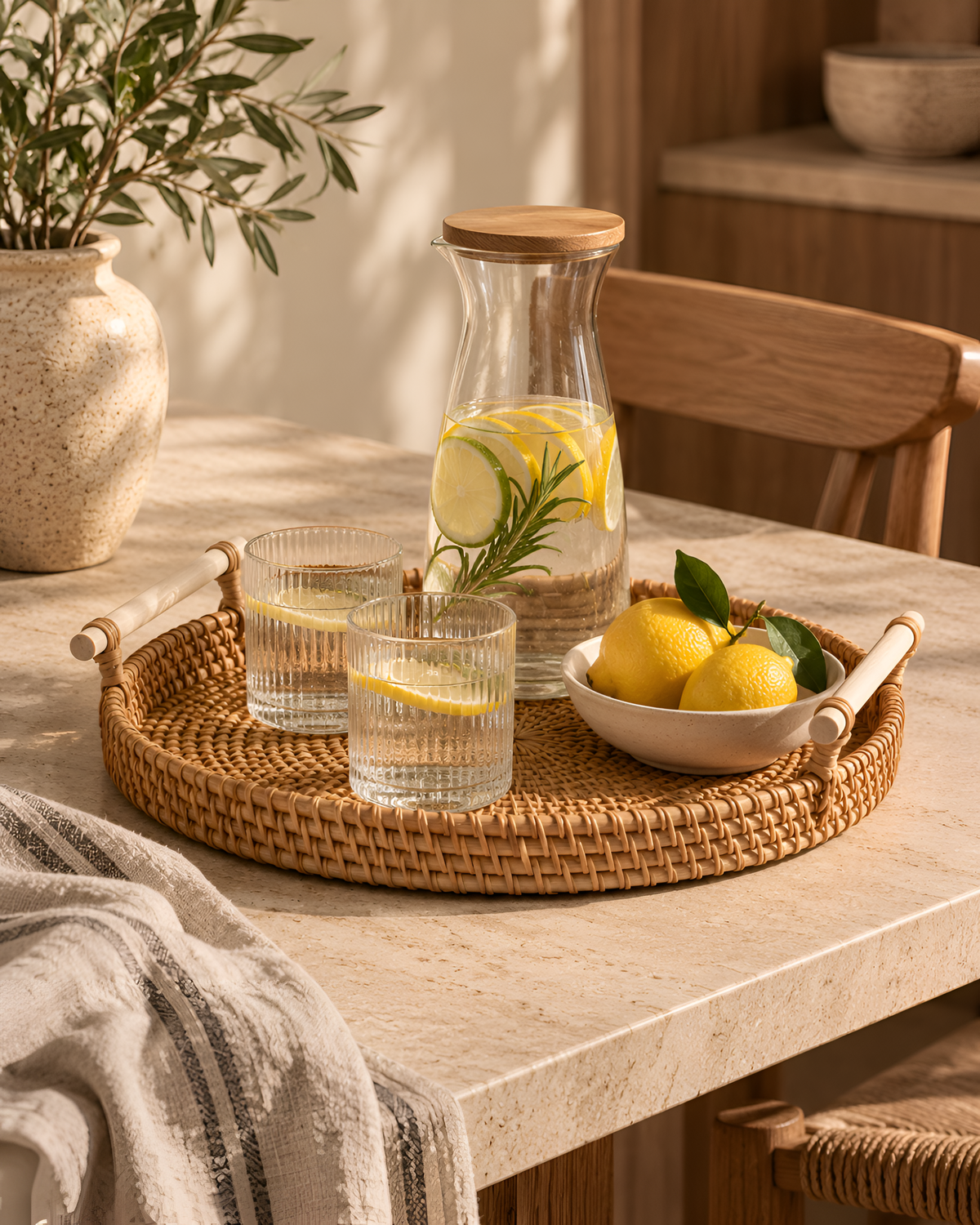 Uzu Rattan Storage Tray