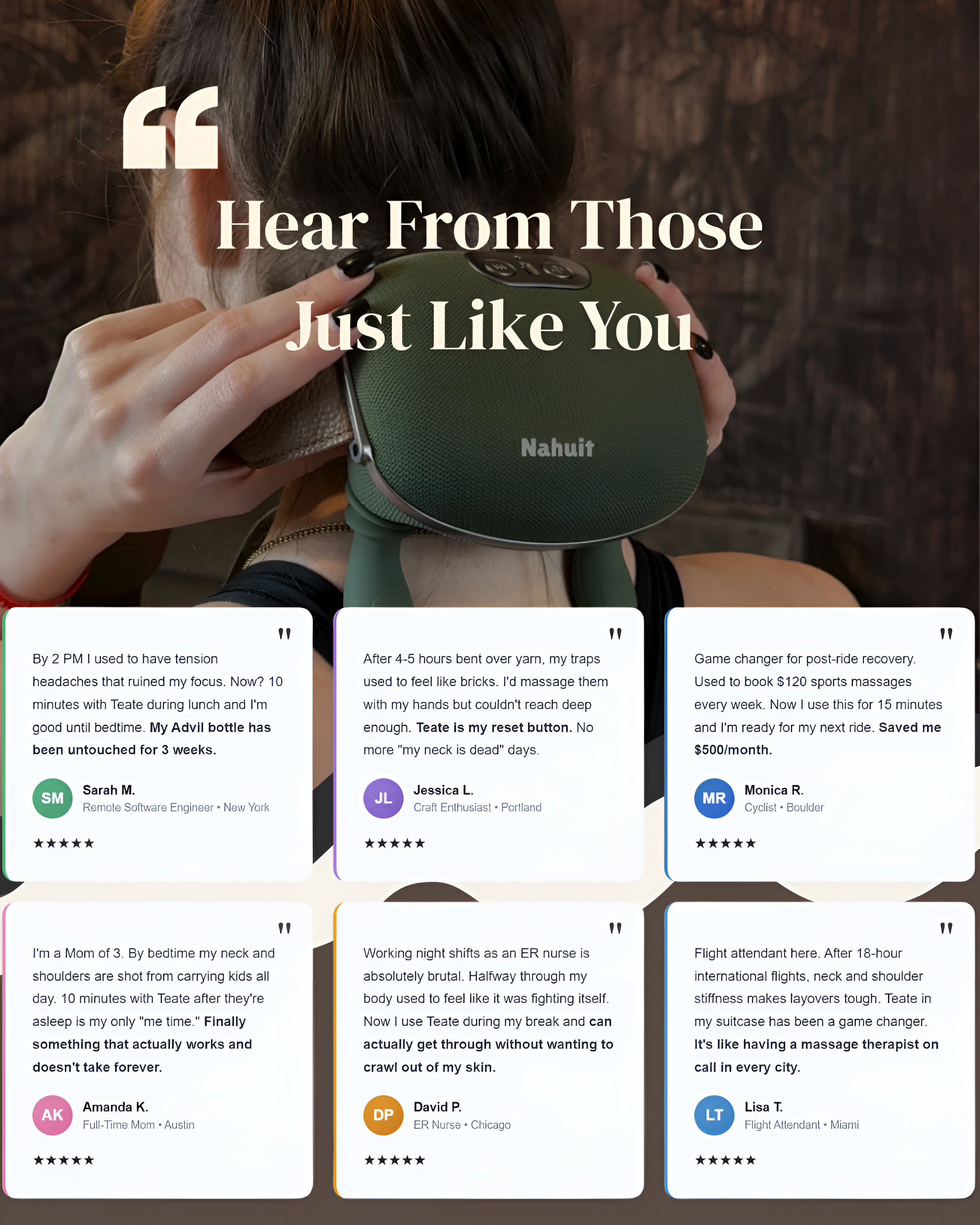 Teate - Hand Contoured Massager